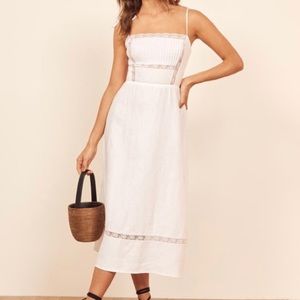 Reformation White Wyoming Lace Dress